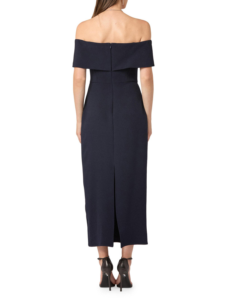 Women's Avril Stretch Crepe Off-The-Shoulder Cocktail Dress - Navy 3
