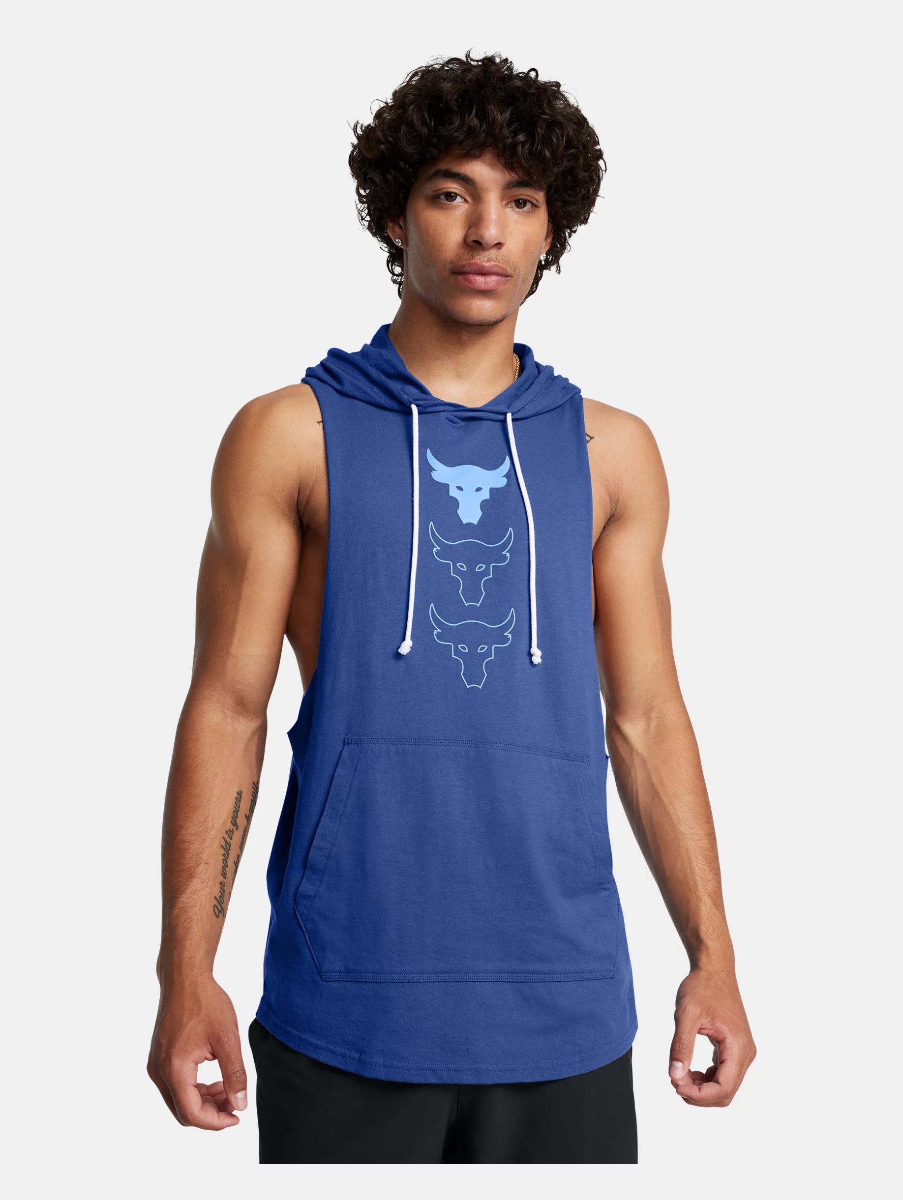 ＿ℋ＿ Under Armour Men's Project Rock Sleeveless Hoodie | REVERSIBLE