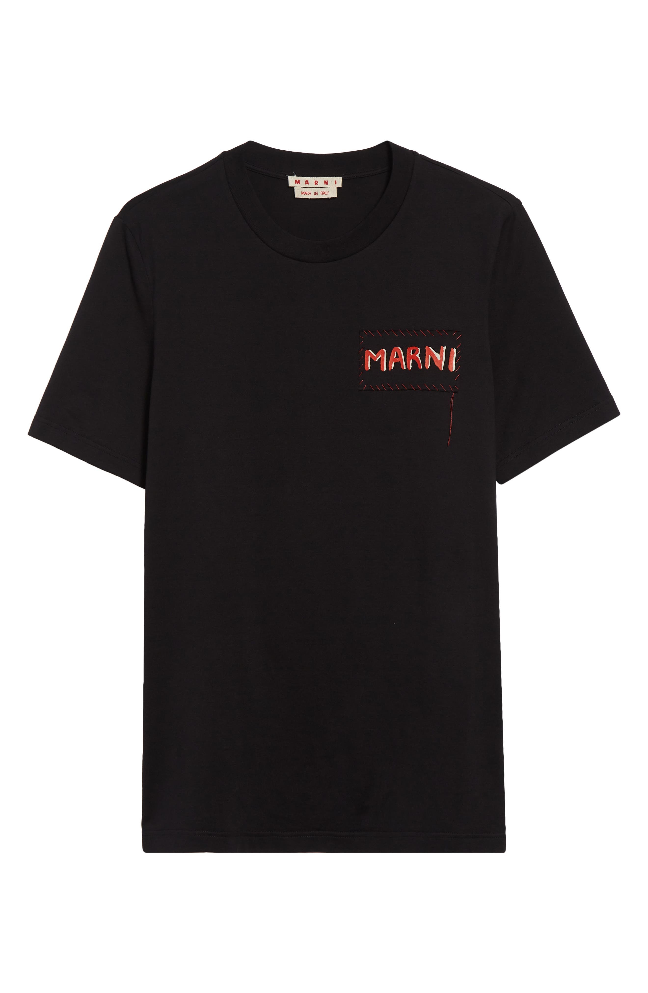Marni Mending Logo Patch T-Shirt in Black at Nordstrom - 6
