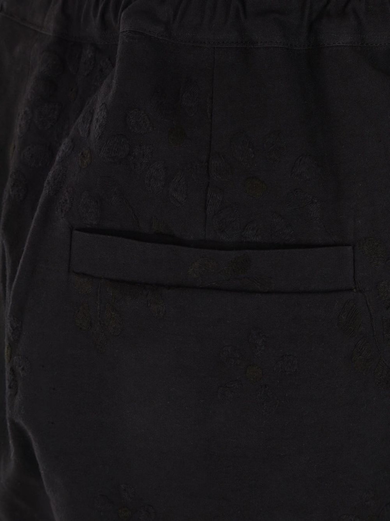 floral-embroidered elasticated-waist trousers 4