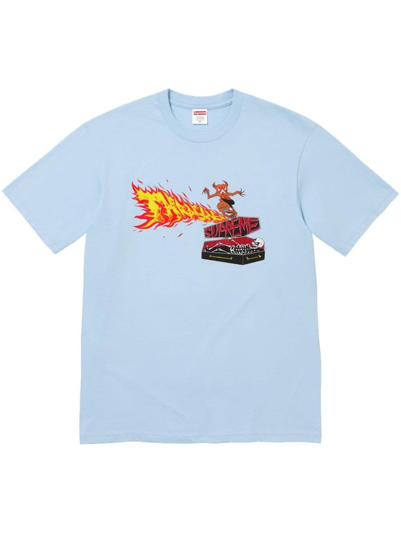 x Thrasher Back Tail "Blue" T-shirt - 1