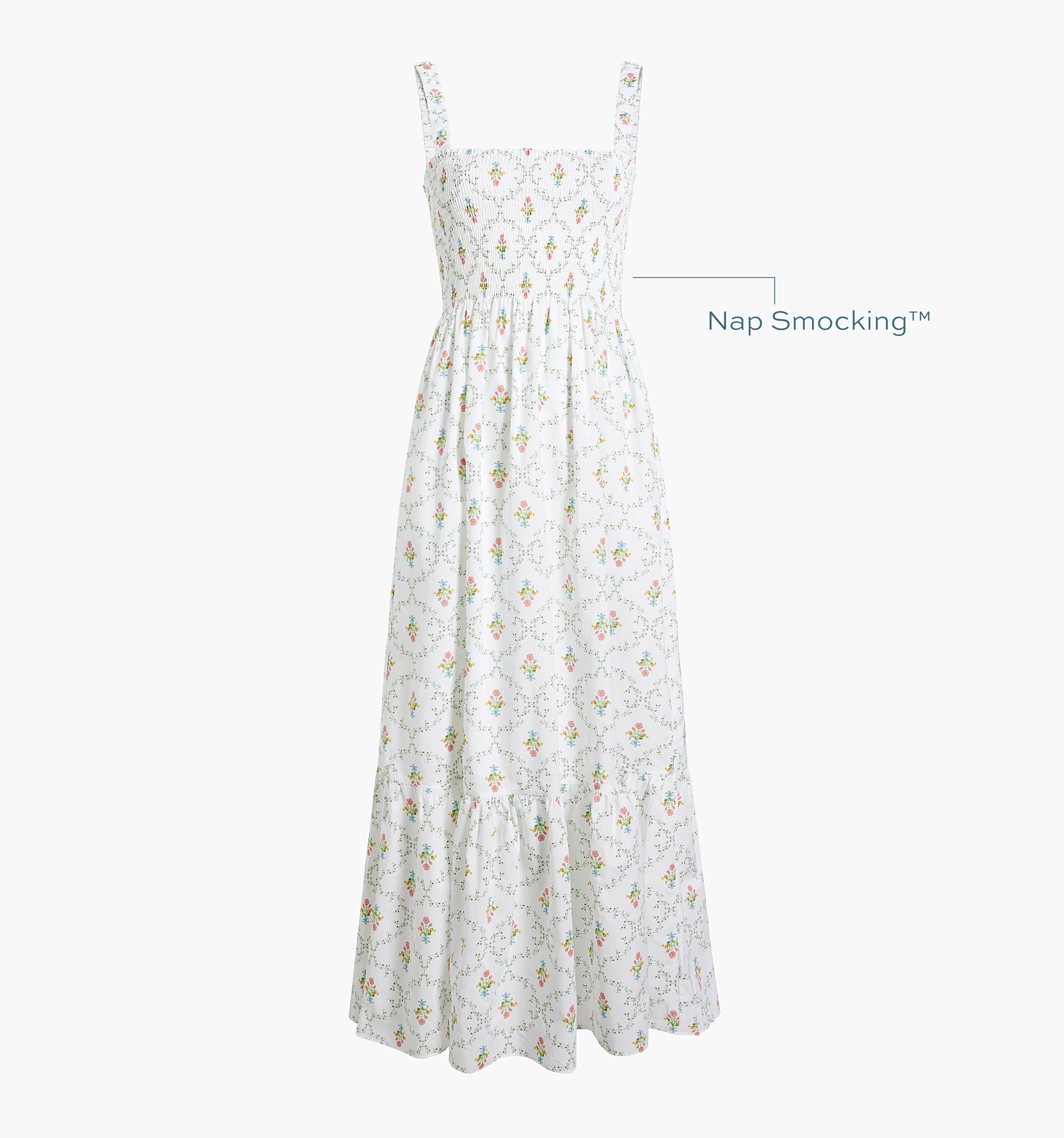 The Anjuli Nap Dress - Pastel Trellis Cotton - 1