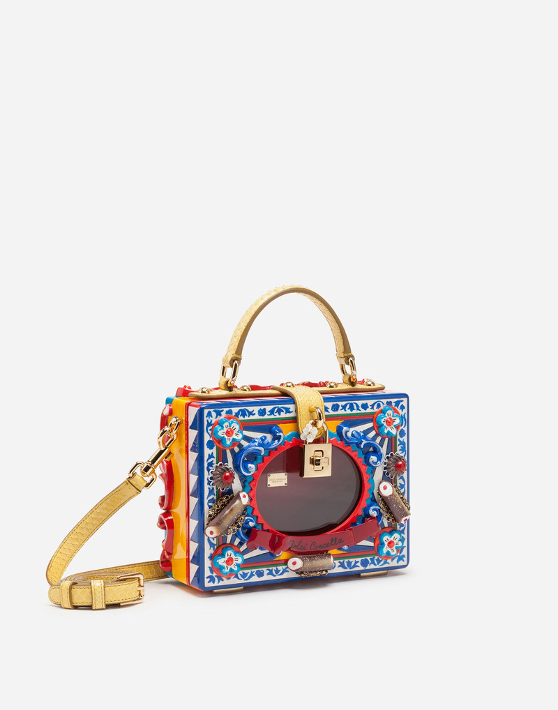 Dolce & Gabbana Dolce Box bag in hand-painted wood outlook