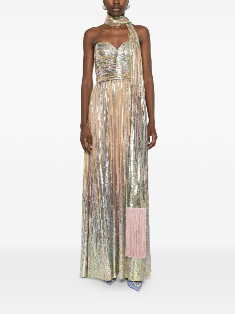 ELIE SAAB sequin tassel maxi dress (set of three) outlook