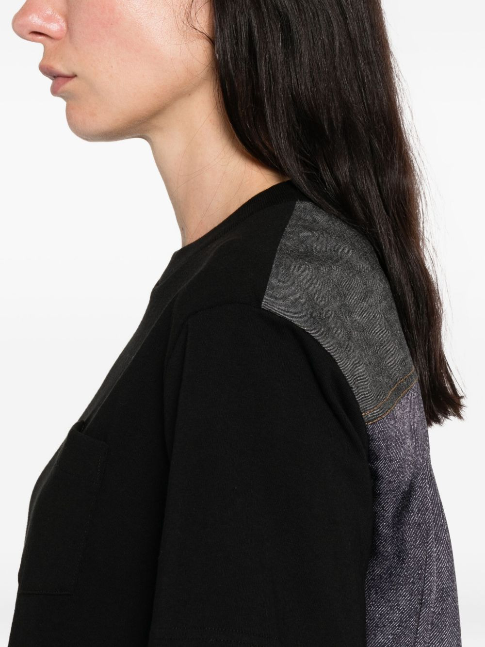 layered crew-neck T-shirt - 5