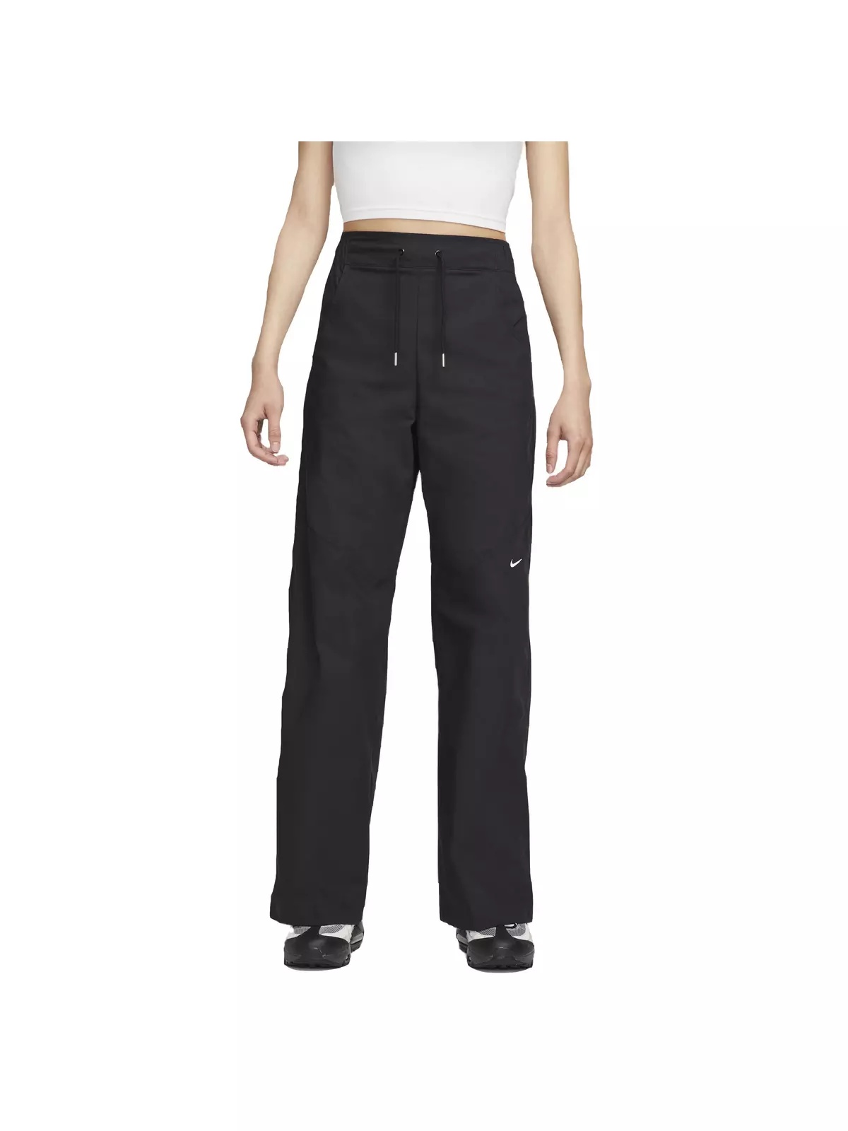 Women's Sportswear Essential Woven High-Rise Pants - Black - 1