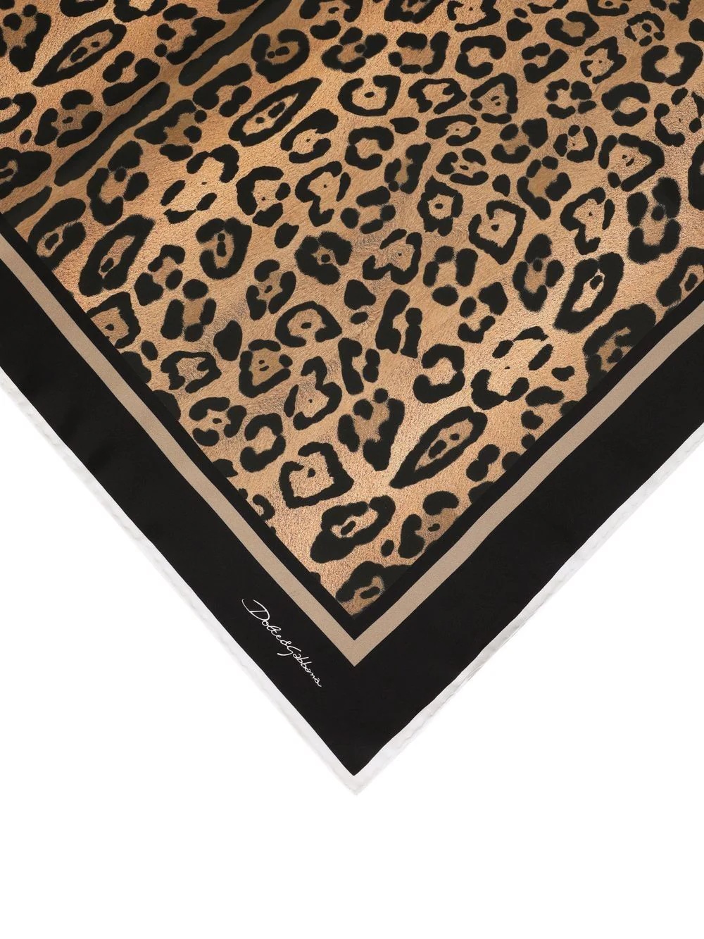 leopard-print silk scarf - 2