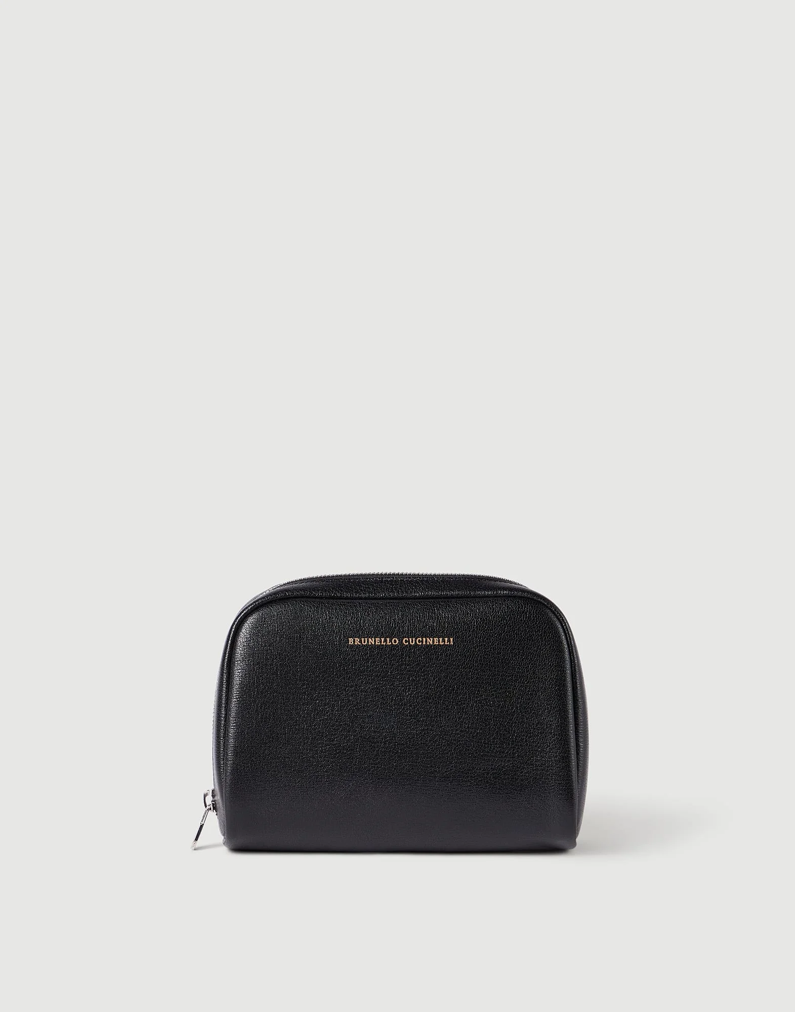 Grained leather slim beauty case - 1