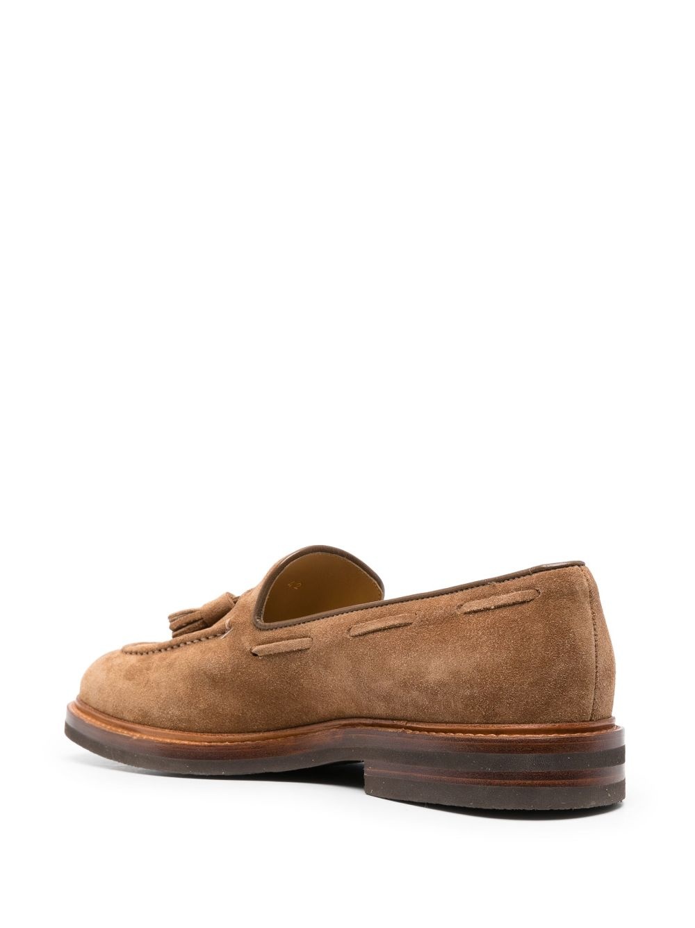 tassel-detail suede loafers - 3