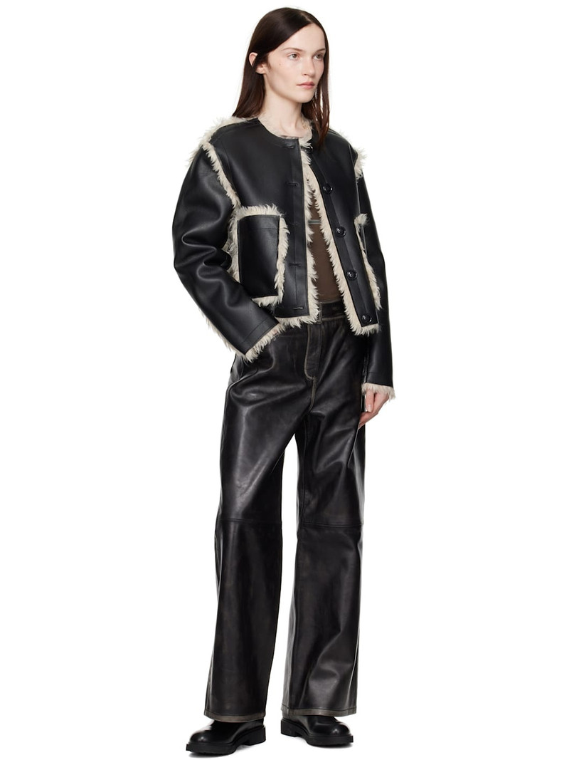 STAND STUDIO Black Mylah Leather Pants outlook
