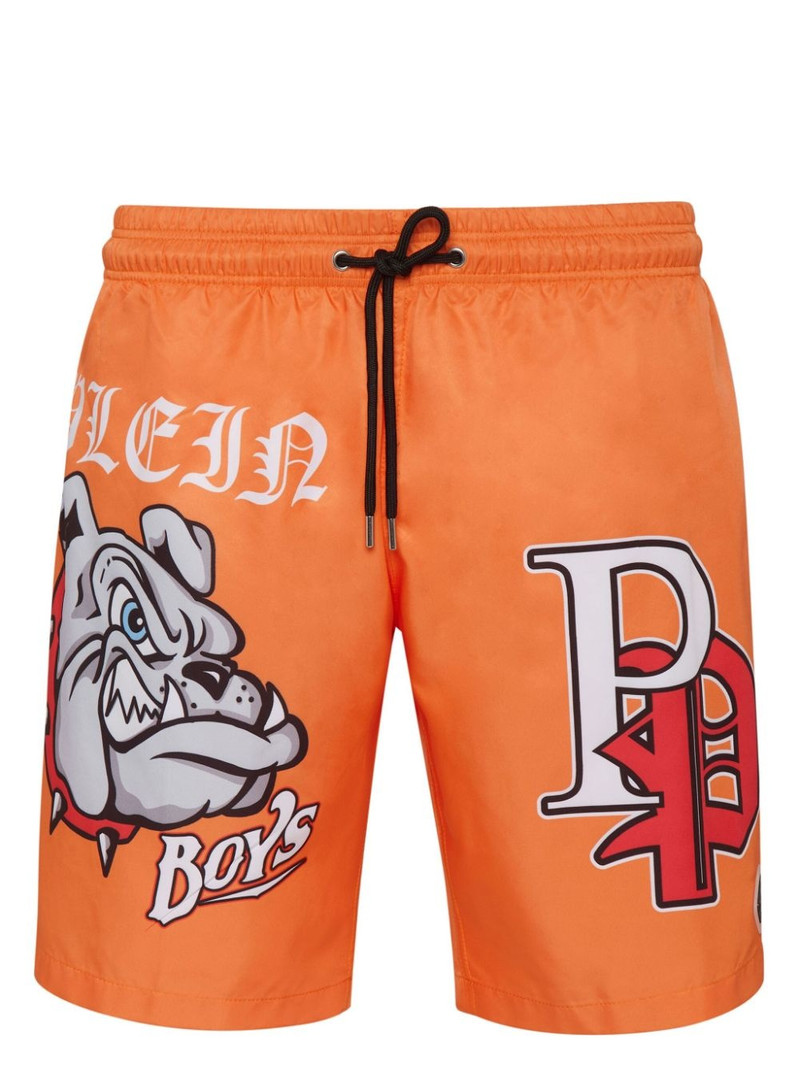 logo-print swim shorts 1
