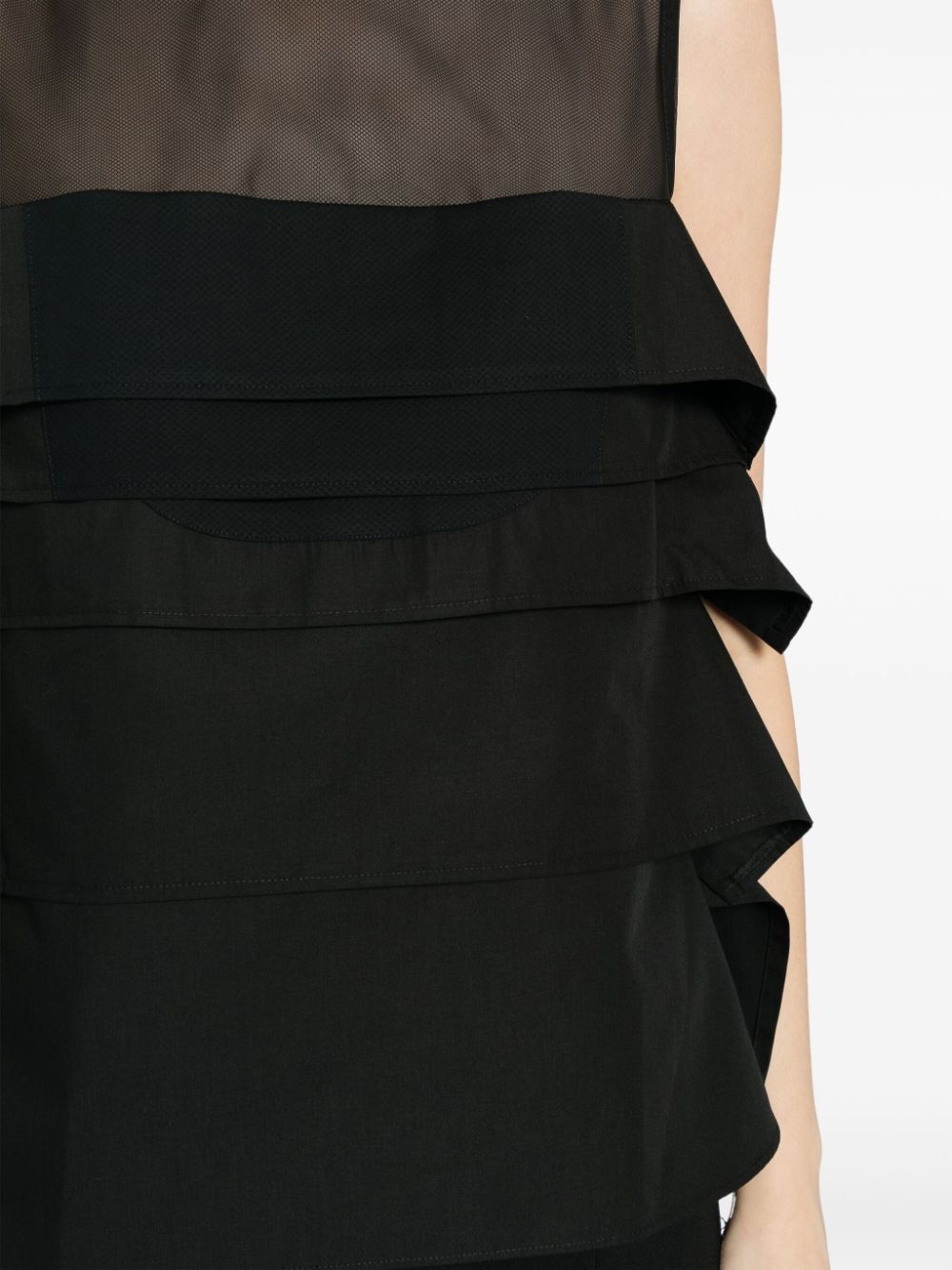 ruffled sleeveless blouse - 10