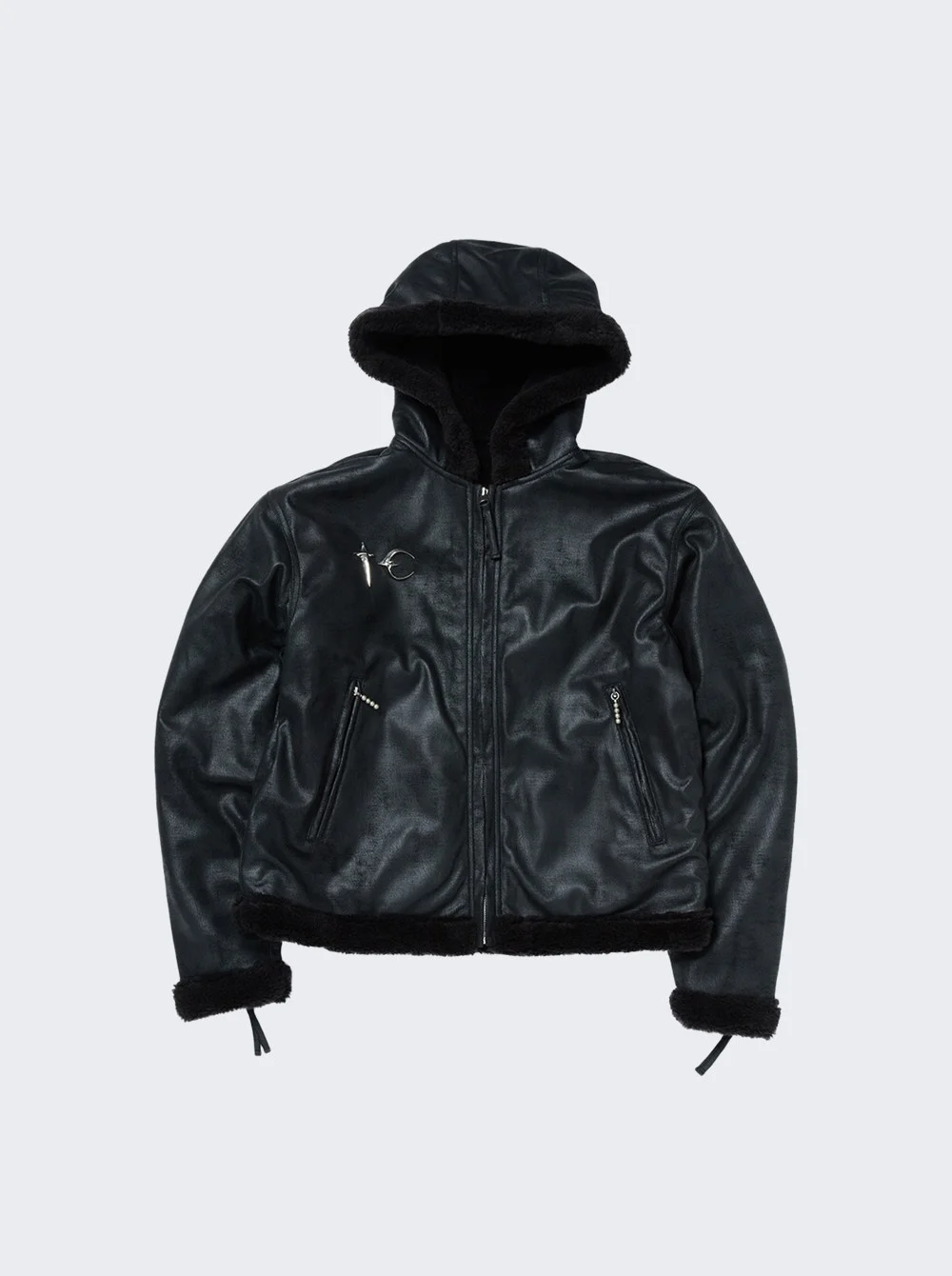 Tc Reversible Shearling Jacket Black - 1