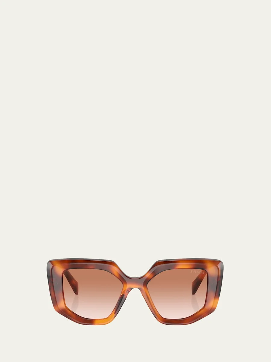 Logo Emblem Acetate Cat-Eye Sunglasses - 1