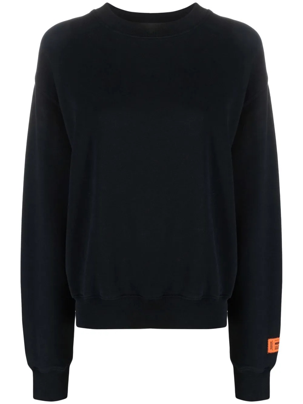 logo-patch crew neck sweatshirt - 1