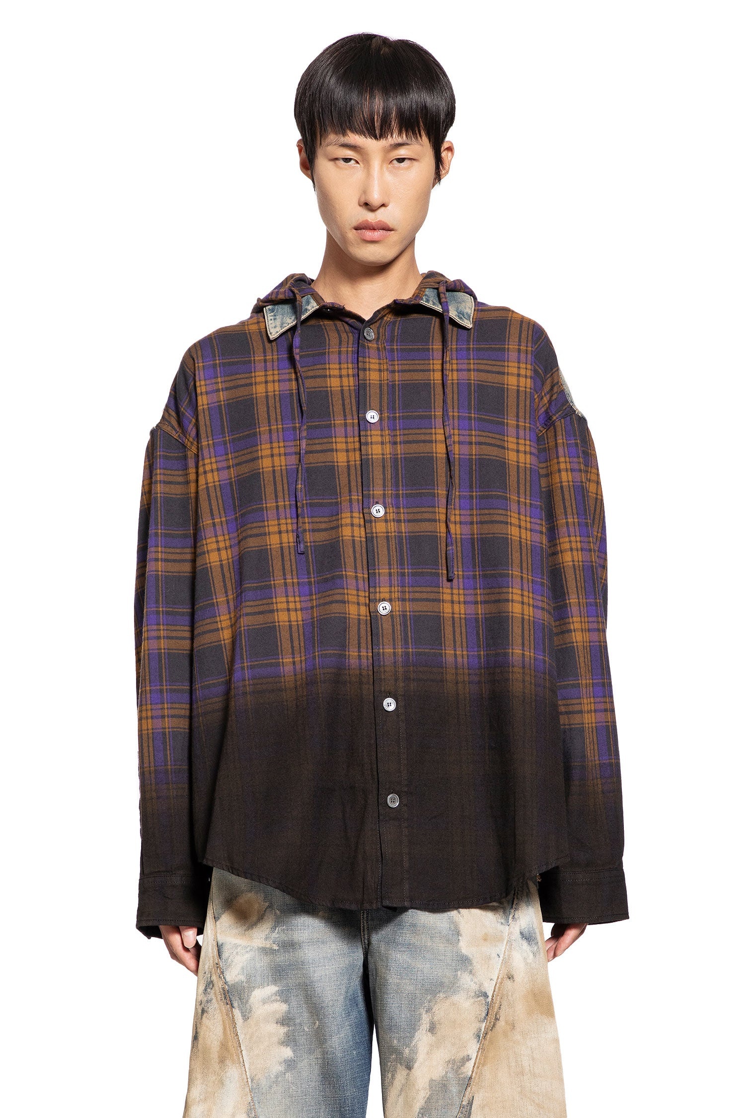 Hooded-Button-Up-Shirt - 1