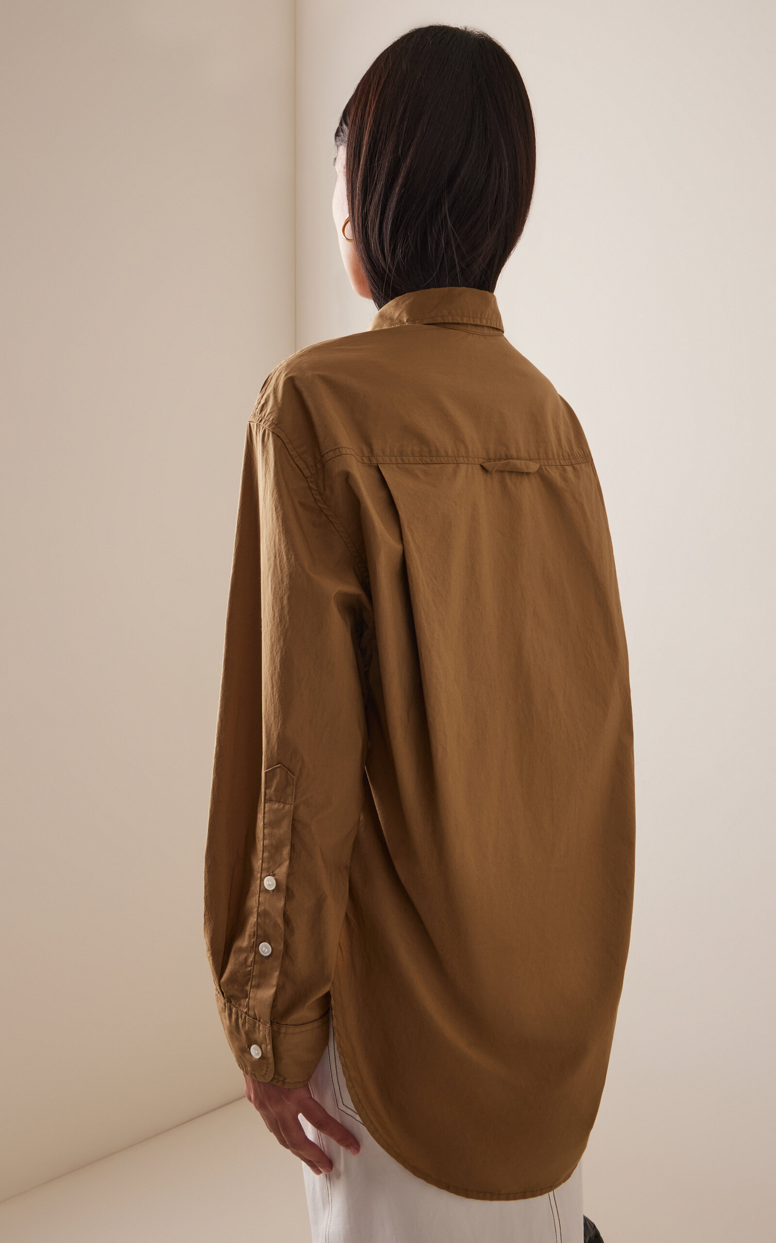 Kayla Cotton-Poplin Shirt brown - 4