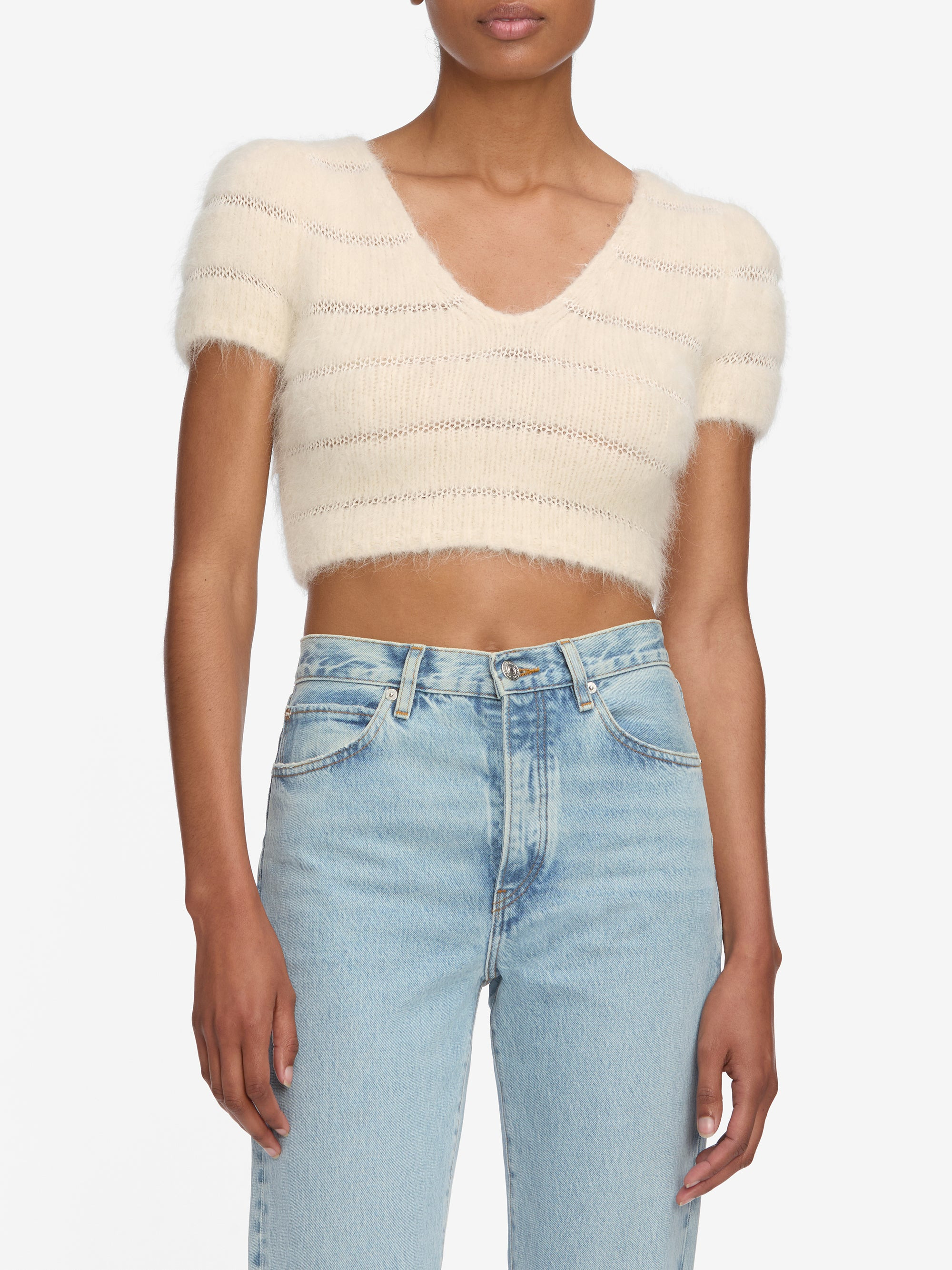 The Cloud Sweater in Cream - 3