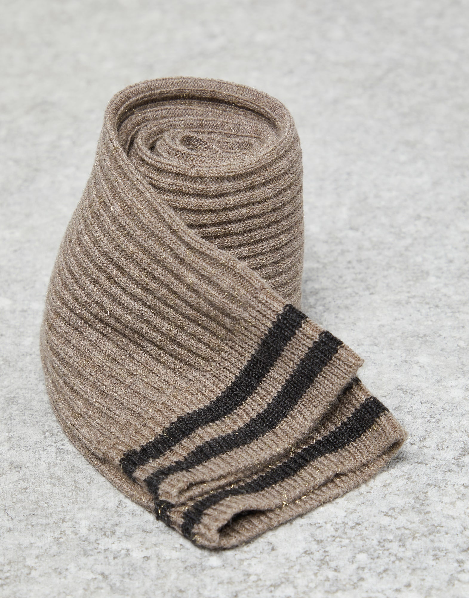 Sparkling cashmere rib knit socks - 2
