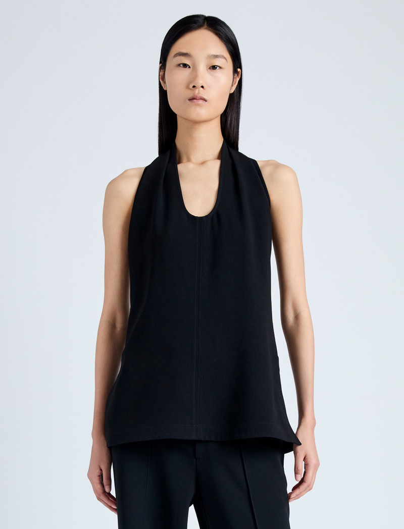 Miller Top in Light Matte Viscose Crepe 2