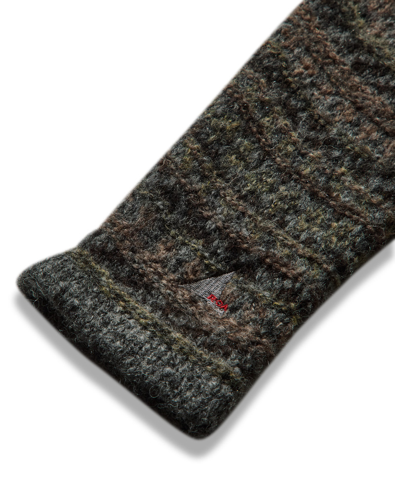 Fair Isle Felted Knit Zip Up Hoodie 12