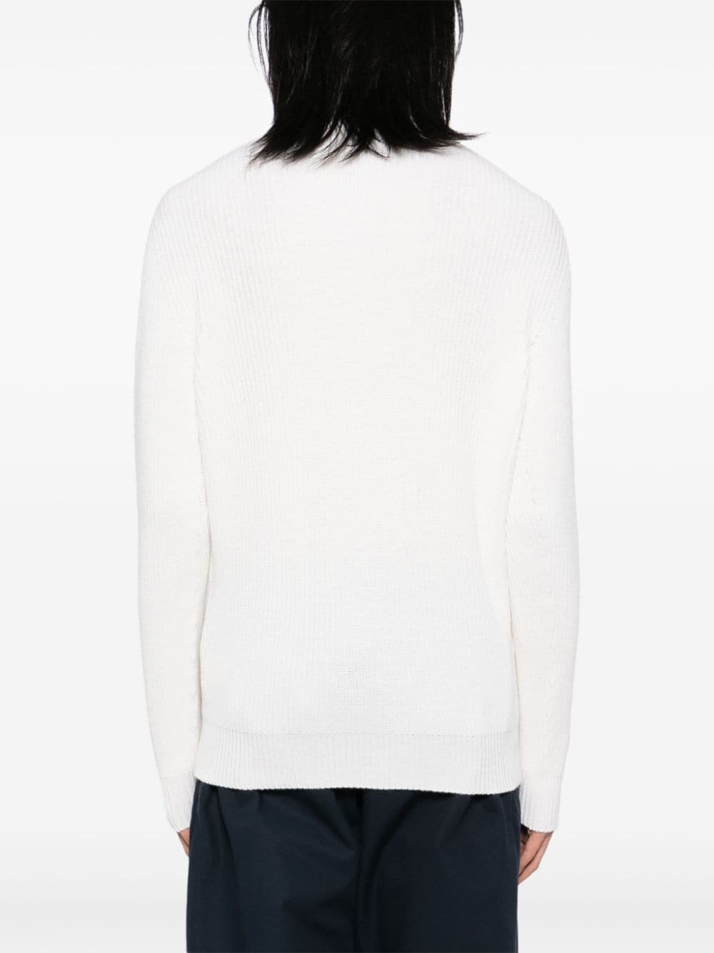fisherman's smile roll-neck jumper - 4