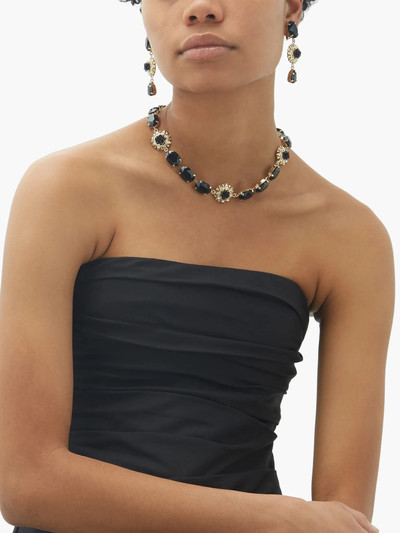 Dolce & Gabbana Crystal and faux pearl choker necklace outlook