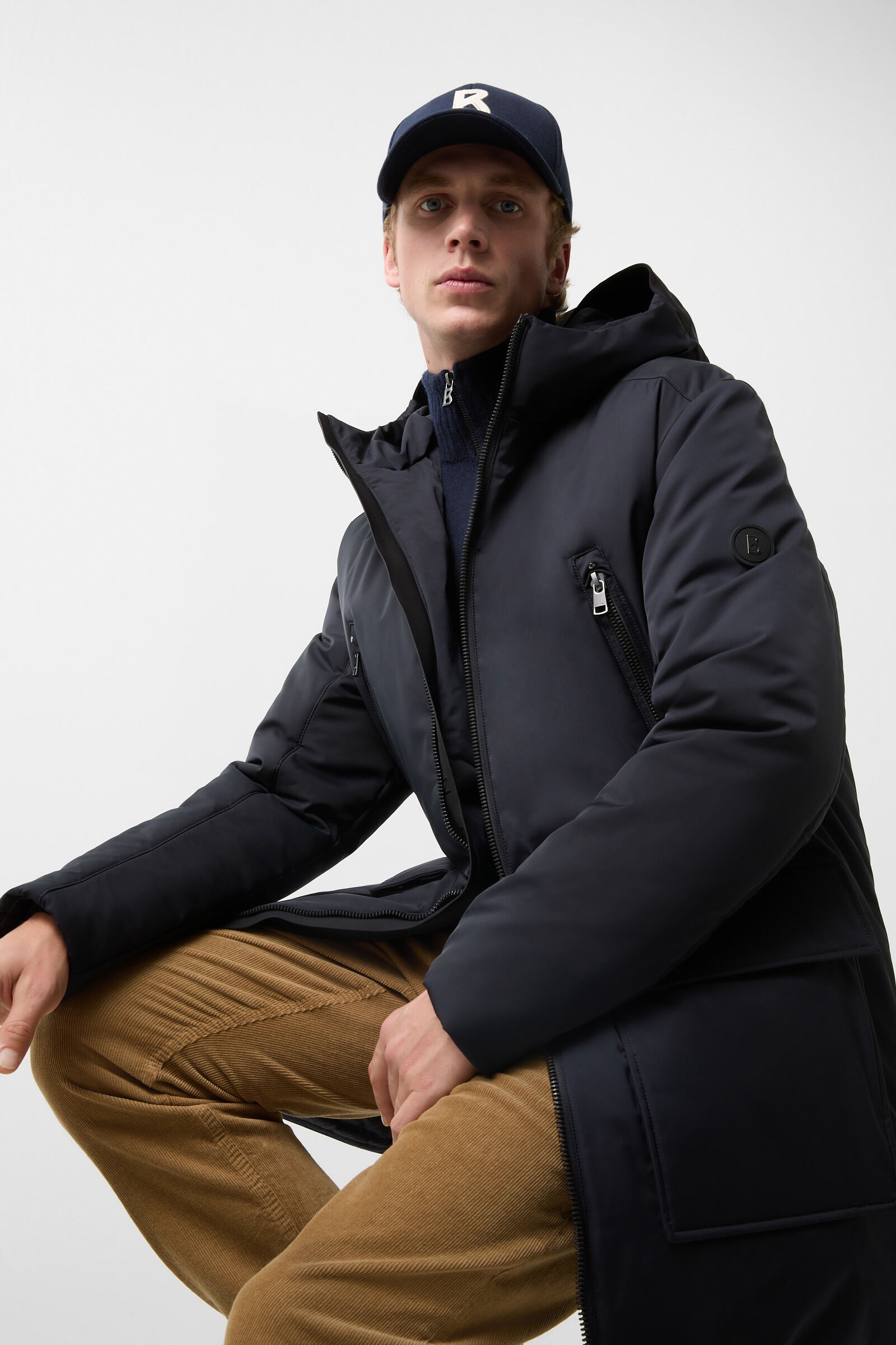 Janis Down parka in Navy blue - 8