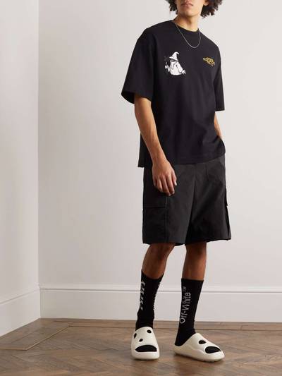 Off-White Indust Wide-Leg Belted Shell Cargo Shorts outlook