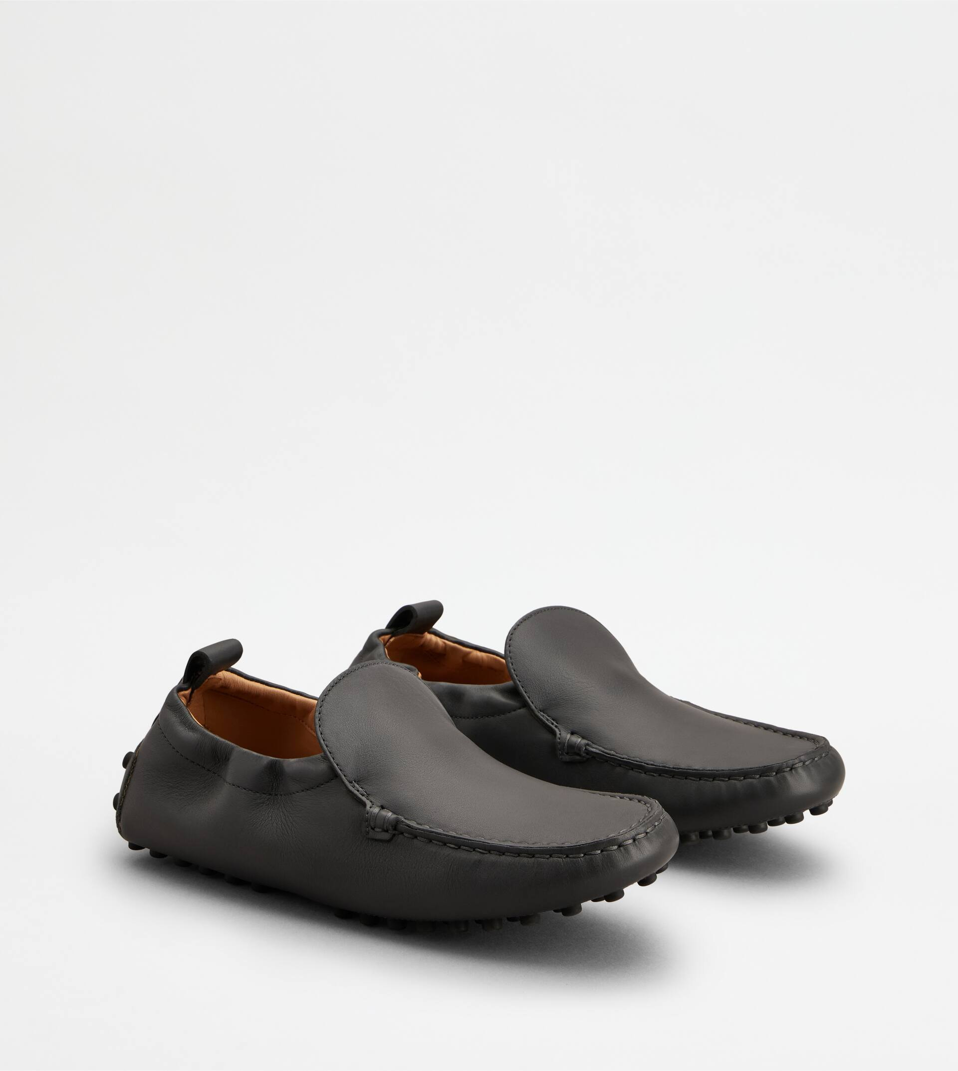 GLOVE GOMMINO DRIVING SHOES IN LEATHER - GREY - 2