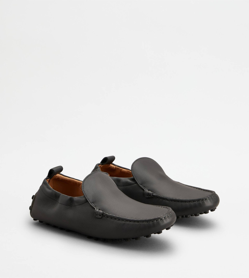 GLOVE GOMMINO DRIVING SHOES IN LEATHER - GREY 2