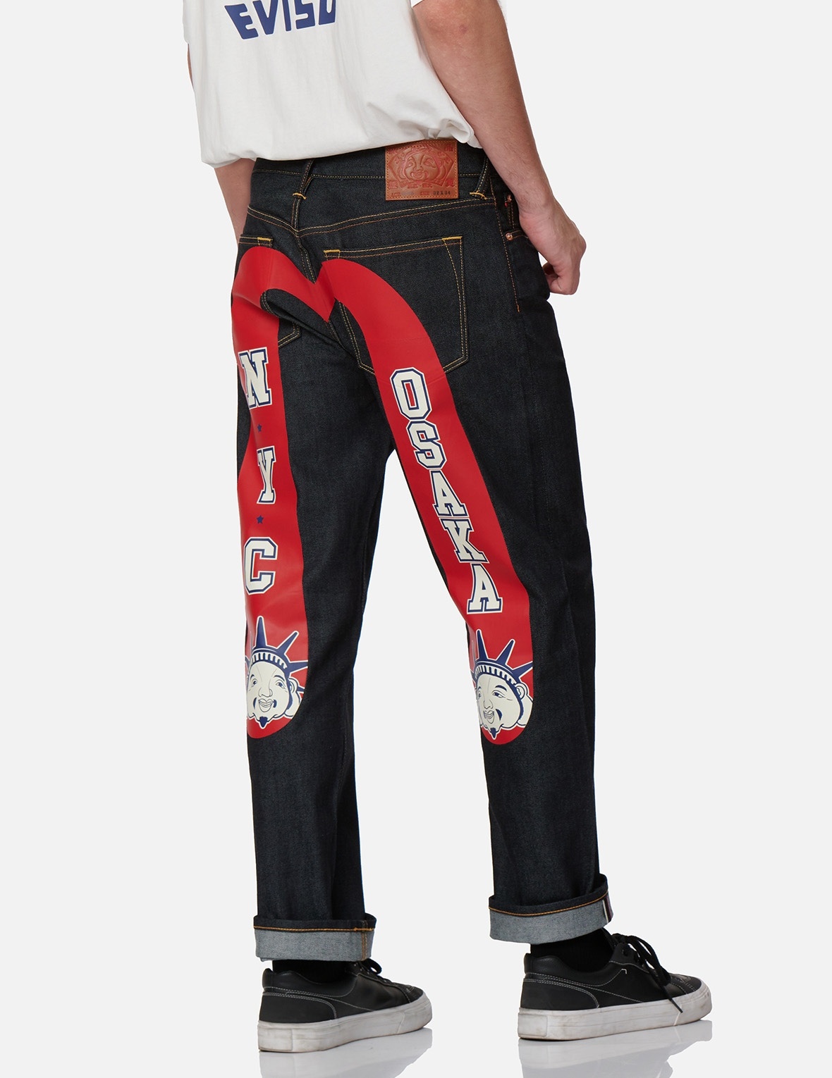 NYC-OSAKA GODHEAD DAICOCK PRINT BAGGY-FIT JEANS #2000 - 7