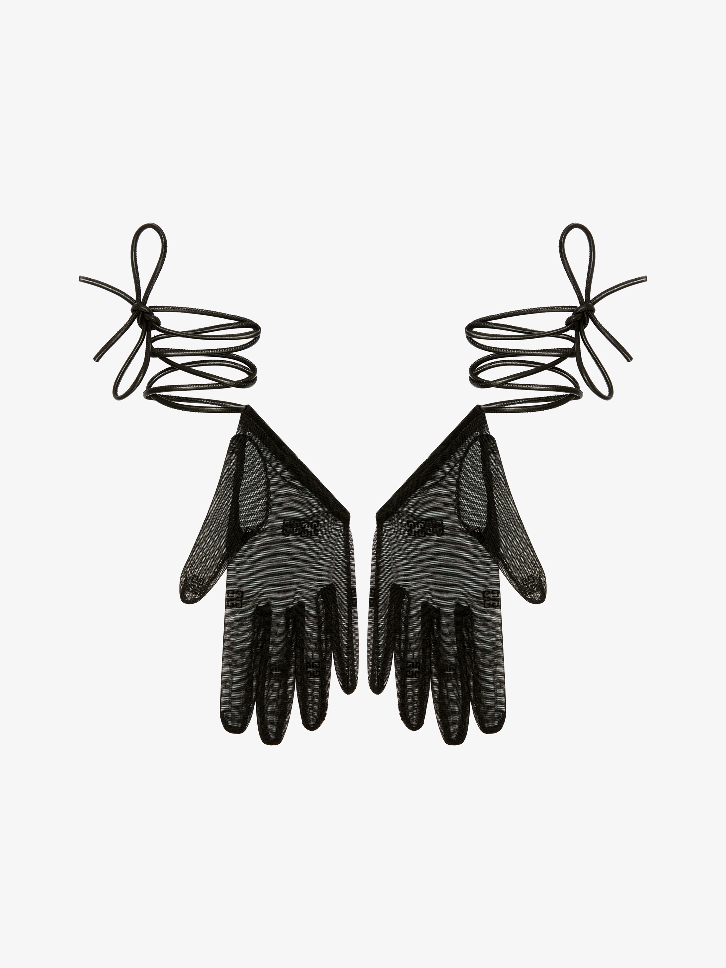 MINI ASYMMETRICAL GLOVES IN 4G TULLE - 2