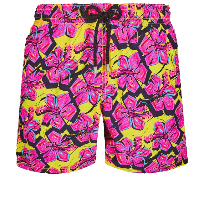 Men Swim Trunks 1985 Crazy Flower - 1