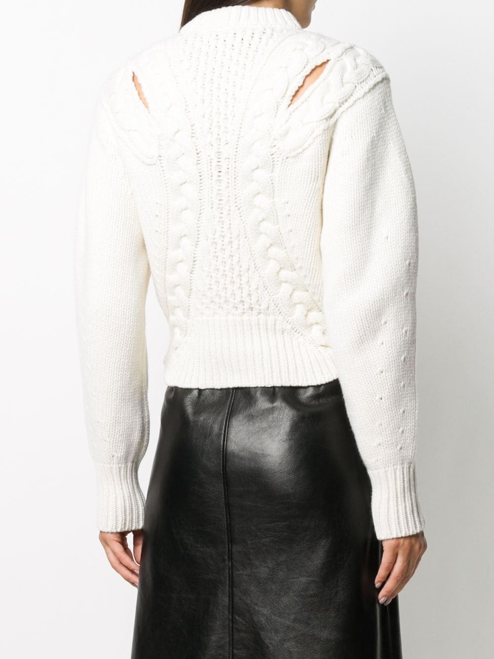 cut-out cable knit jumper - 4