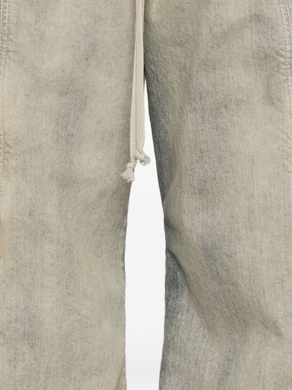 cargo-pocket drawstring jeans - 5