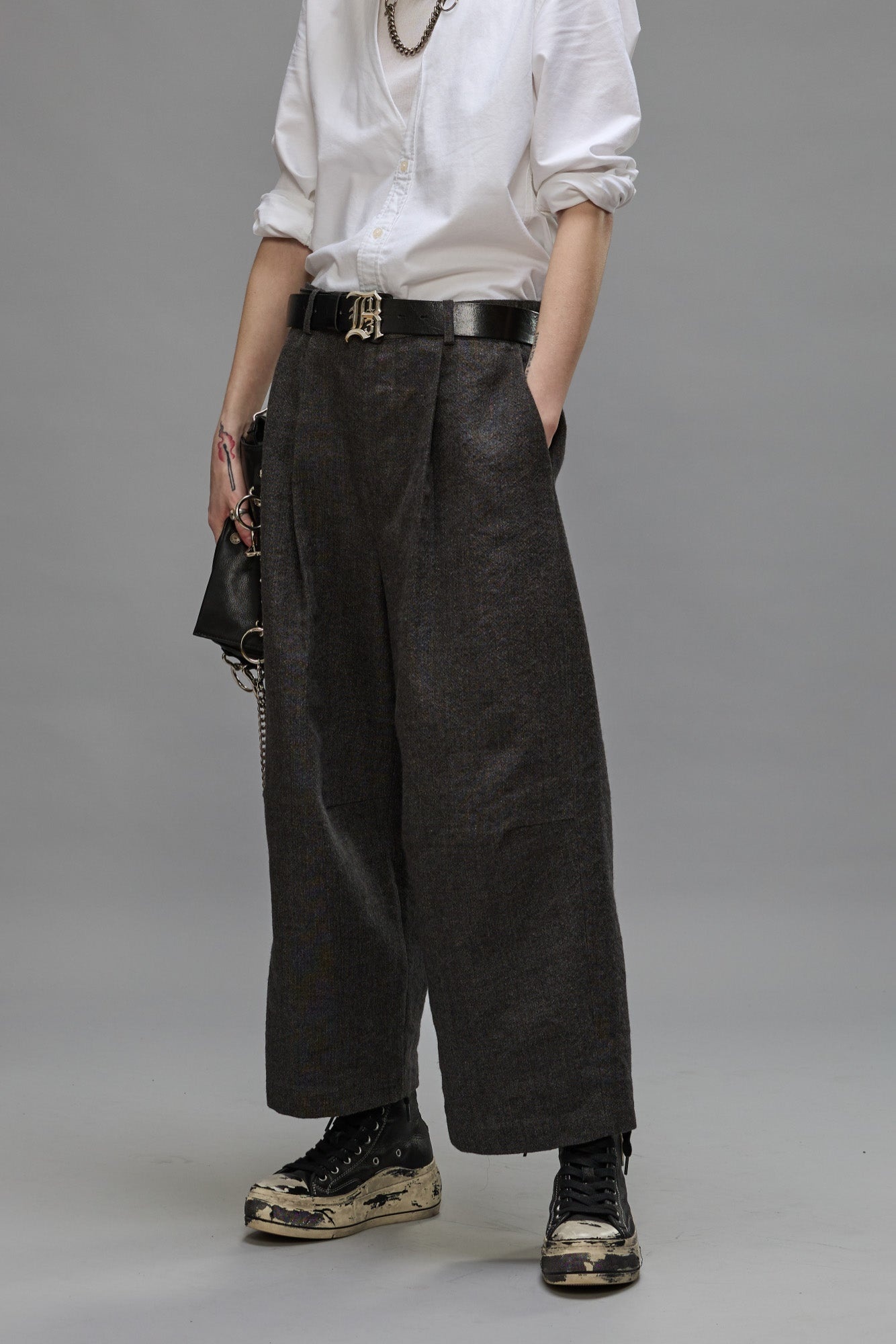 R13 ARTICULATED KNEE TROUSER - DARK GREY | REVERSIBLE