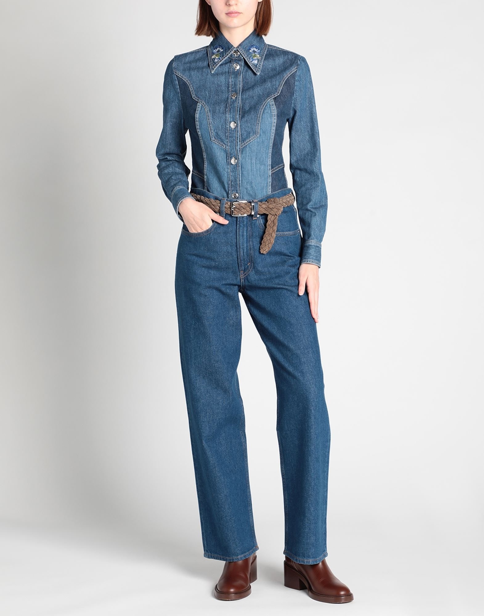 Blue Women's Denim Shirt - 2