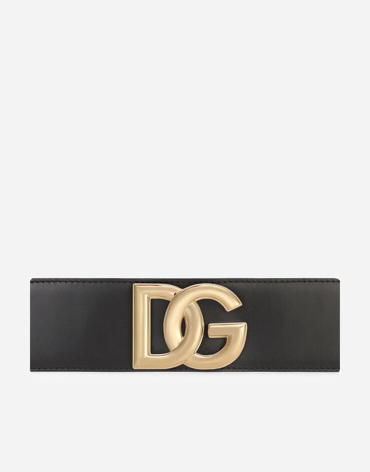 Stretch band and lux leather belt with DG logo - 1