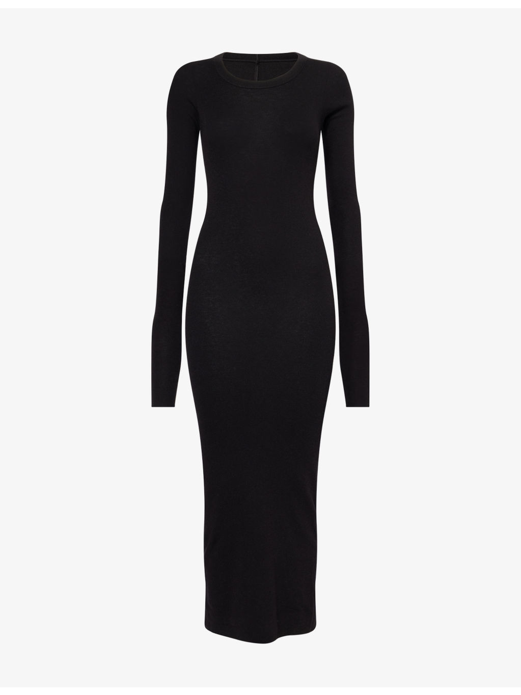 Slim-Fit Long-Sleeves Ribbed Wool-Blend Gown - 1