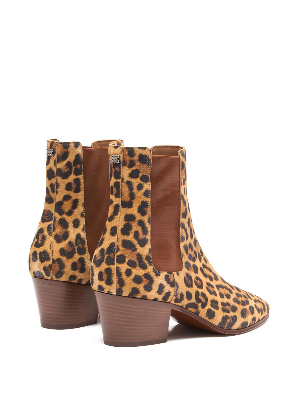 50mm leopard-print block-heel ankle boots - 4