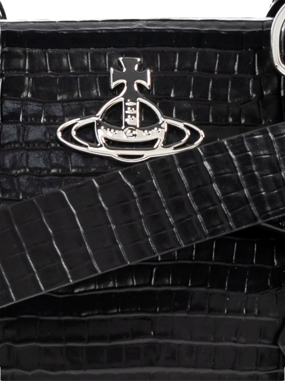 croc-embossed tote bag - 6