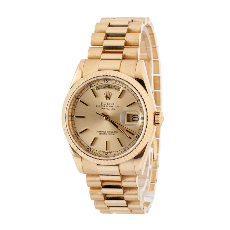 Rolex Day-Date Ref 118238 Champagne Index Dial - 2