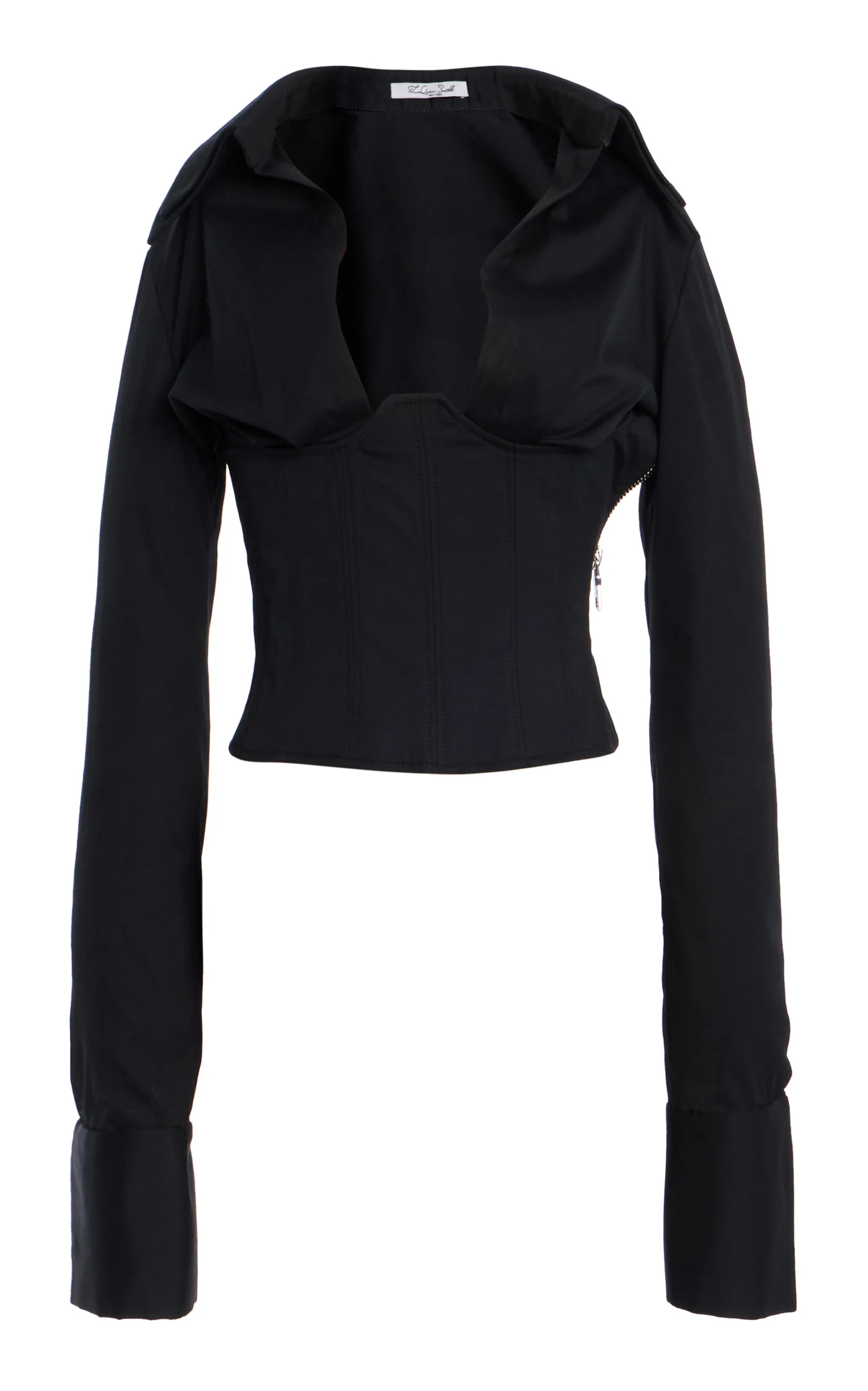 Corseted Cotton Top black - 1