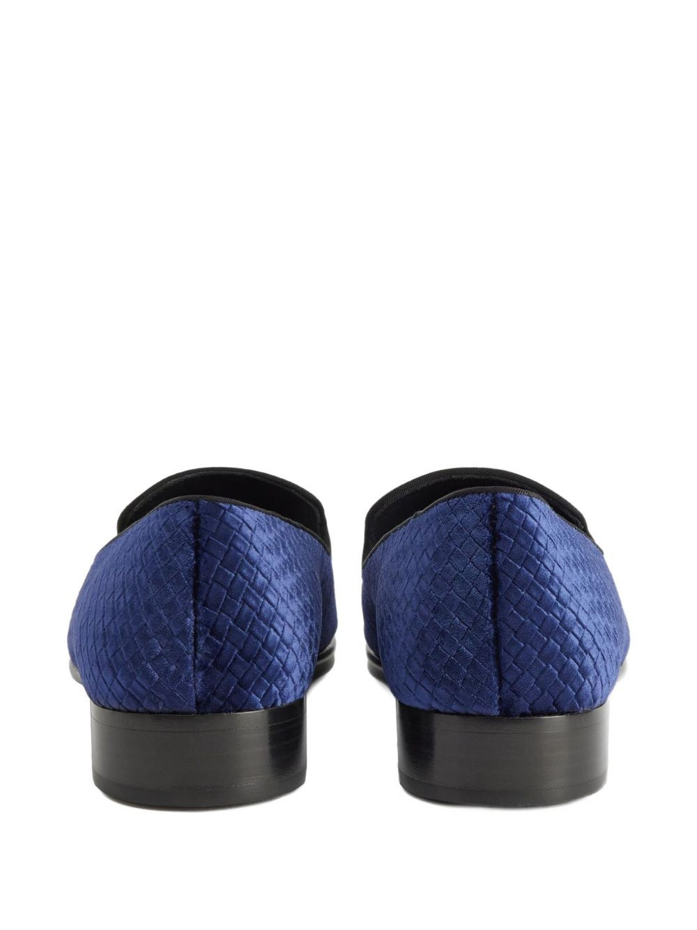 woven-pattern velvet loafers - 2