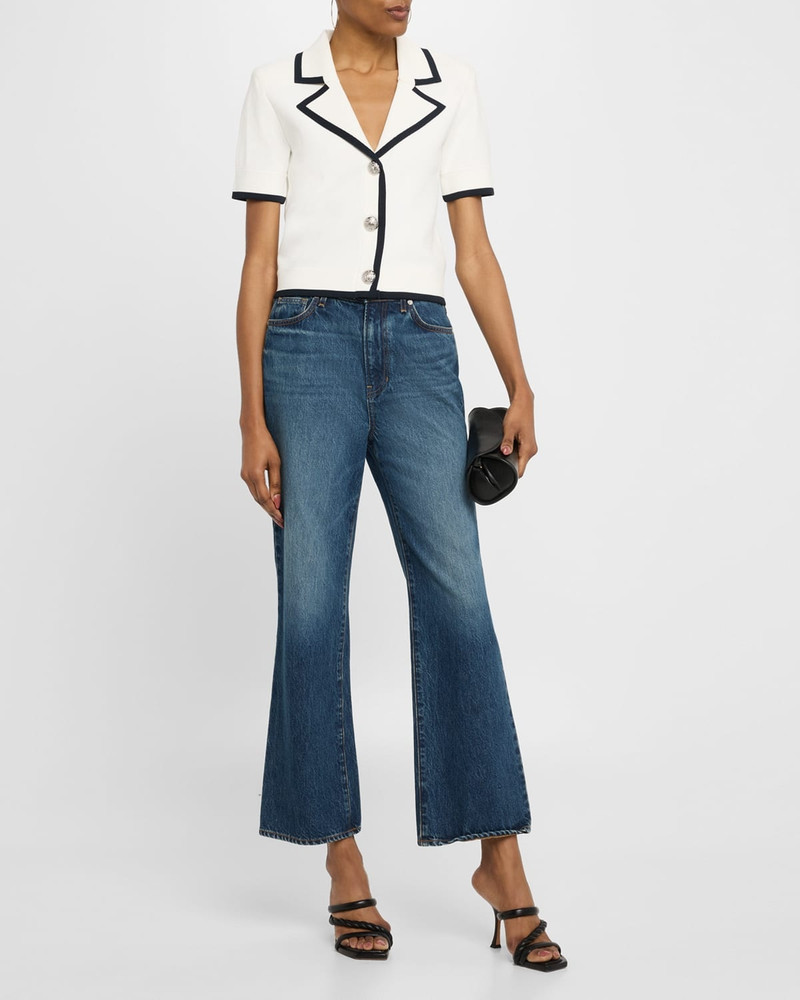 VERONICA BEARD Stovall Knit Short-Sleeve Jacket outlook