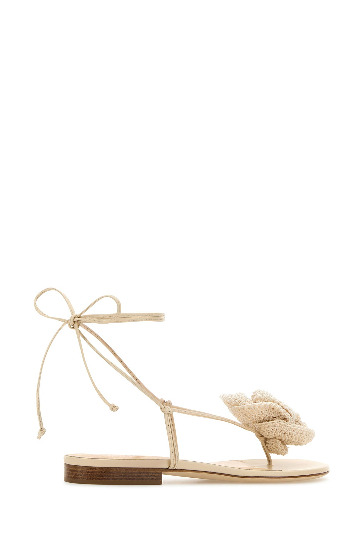 Ivory leather sandals - 3