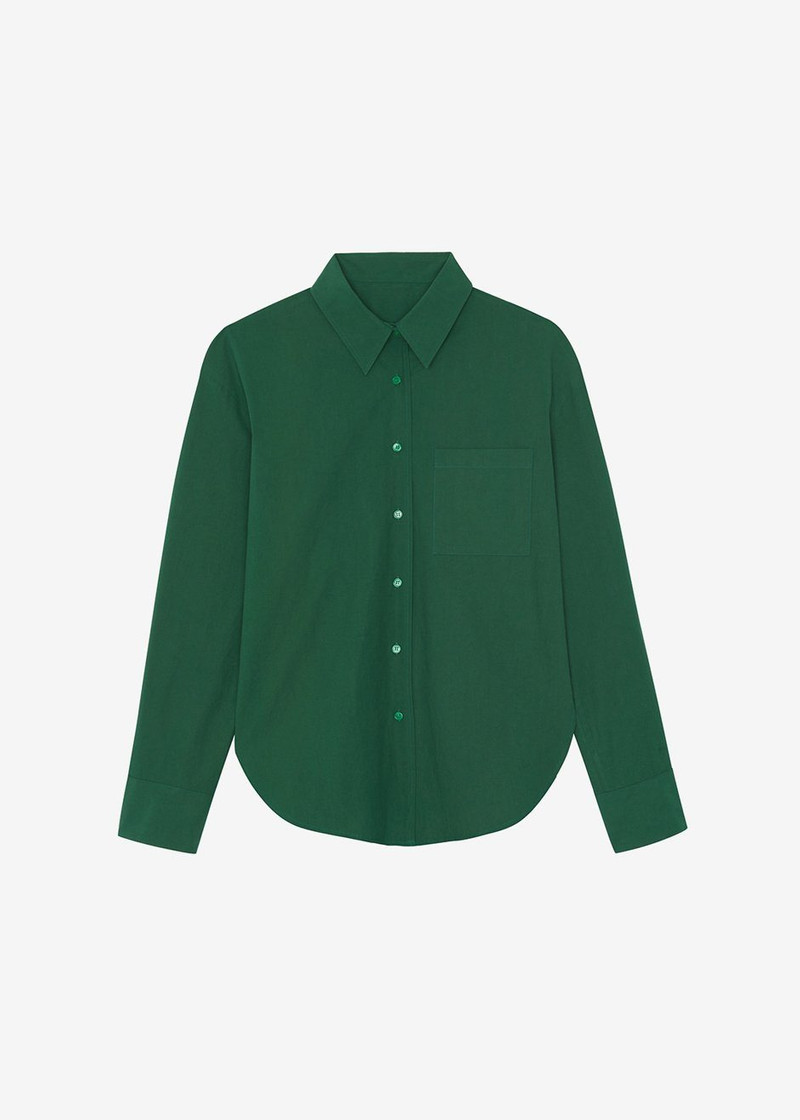 Lui Organic Cotton Shirt - Hunter Green 8