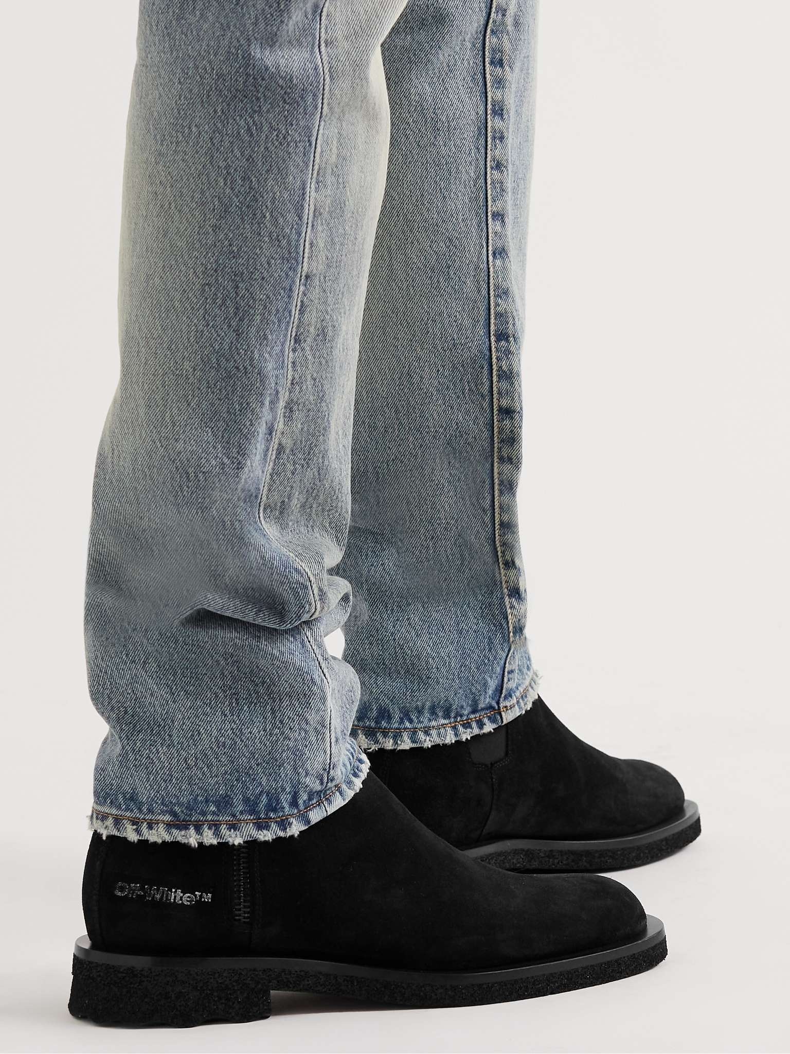 Logo-Print Suede Chelsea Boots - 3
