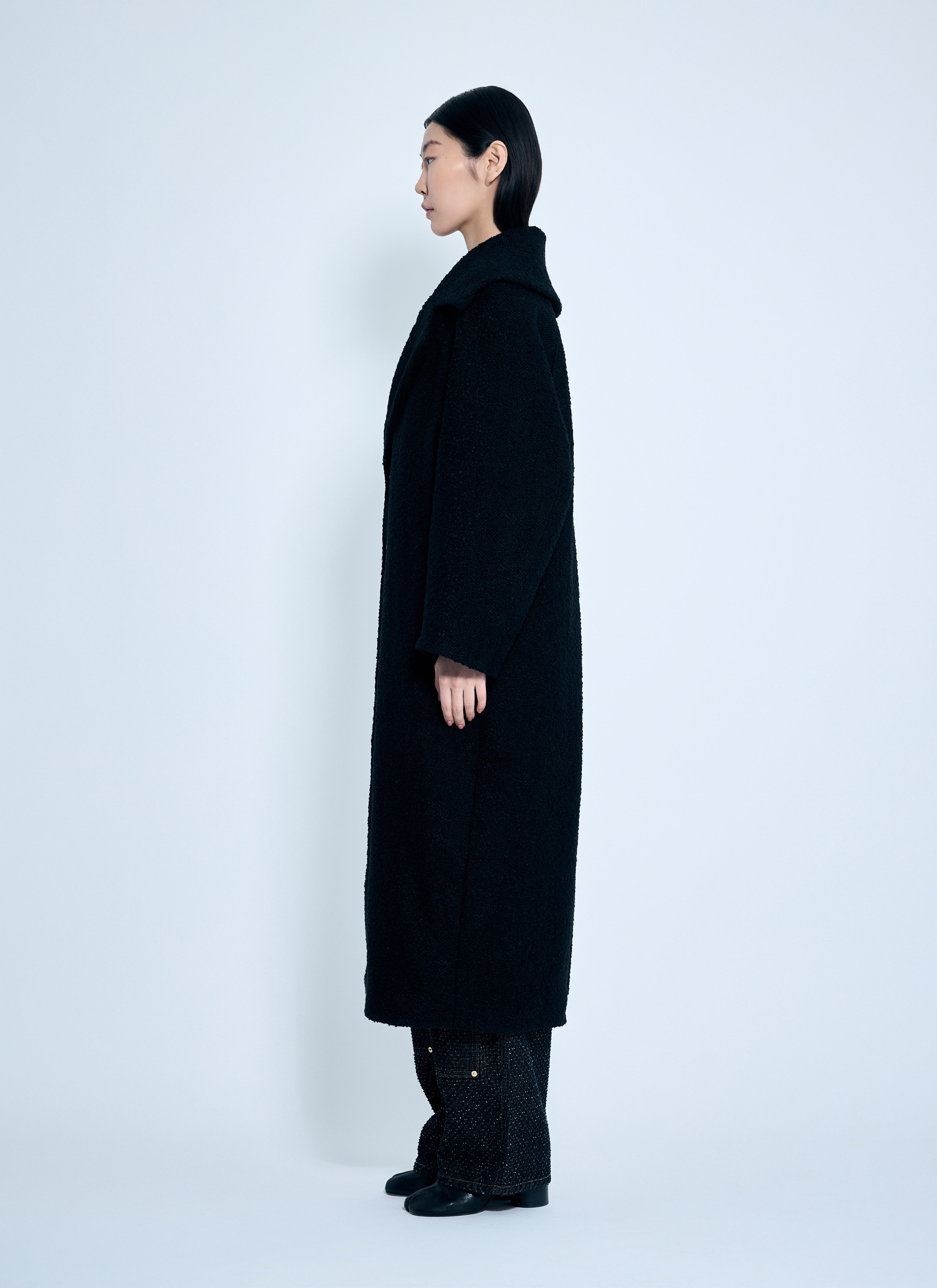 Ganni Women Boucle Wool Coat - 3
